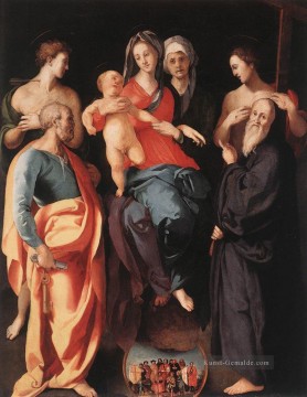  heilige - Madonna und Kind mit St Anne und anderen Heiligen Porträtist Florentiner Manierismus Pontormo